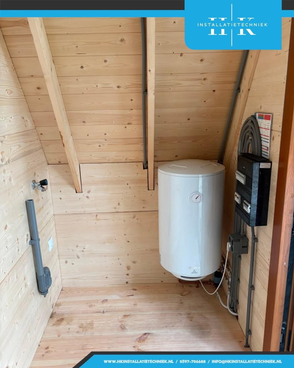 Installatiewerk voor Tiny House A-frame woning – projectfoto 2