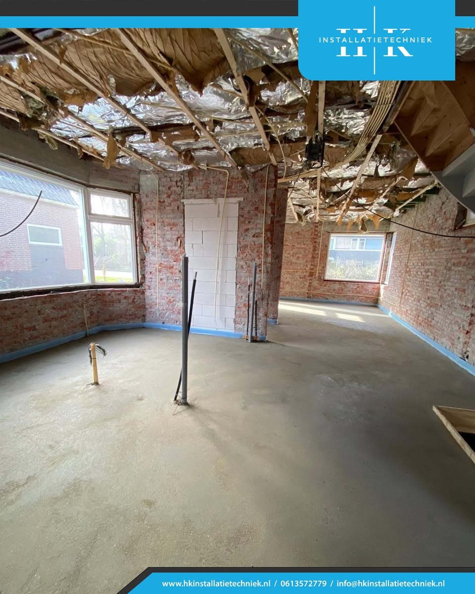 Vloerverwarming en hybride installatie in Winschoten – projectfoto 1
